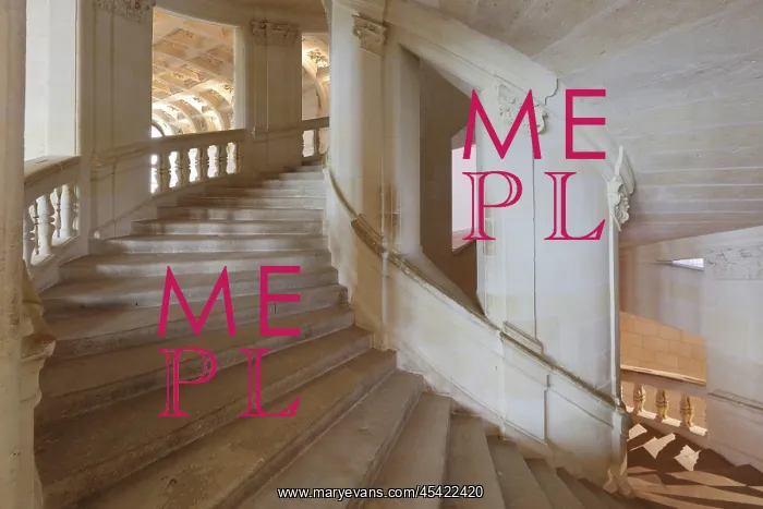 : Double helix staircase, Chateau de Chambord, Loire Valley : Double helix staircase, Chateau de Chambord, Loire Valley