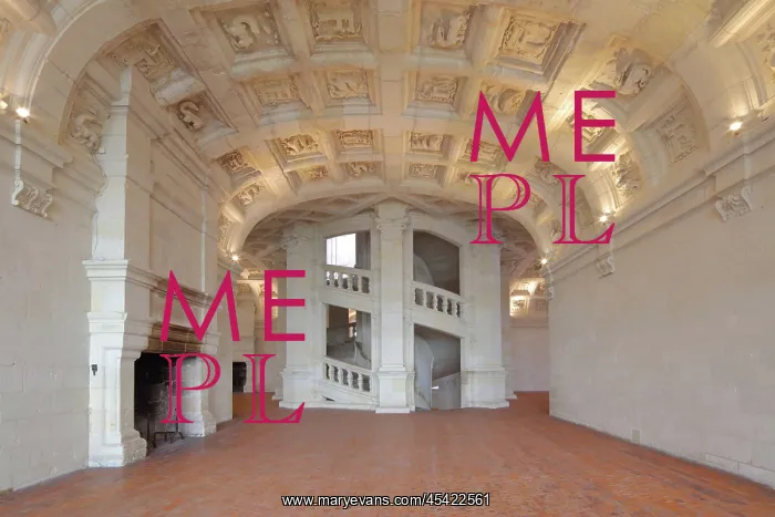 : Double helix staircase, Chateau de Chambord, Loire Valley : Double helix staircase, Chateau de Chambord, Loire Valley