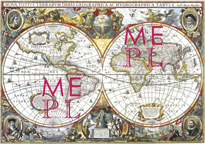 : Double-Hemisphere Map of the World 1630 : Double-Hemisphere Map of the World 1630