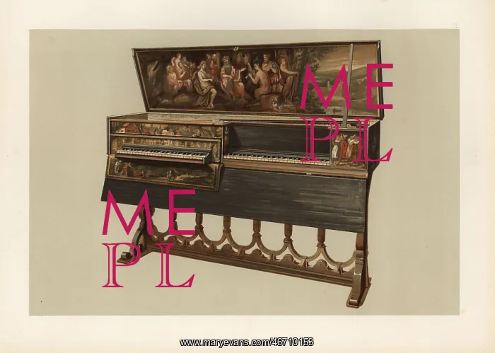 : Double keyboard spinnet or virginal by Hans : Double keyboard spinnet or virginal by Hans