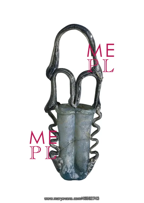 : Double ointment bottle. Roman art. SPAIN. Barcelona : Double ointment bottle. Roman art. SPAIN. Barcelona