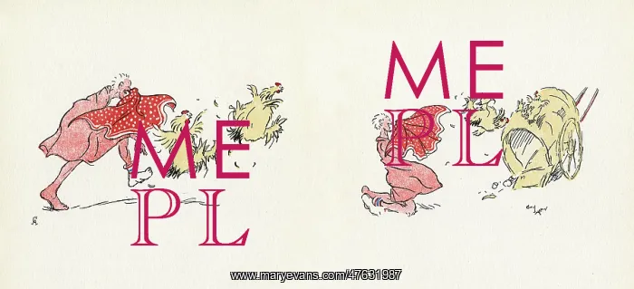 : Double page illustration, Mrs Tickler's Caravan : Double page illustration, Mrs Tickler's Caravan