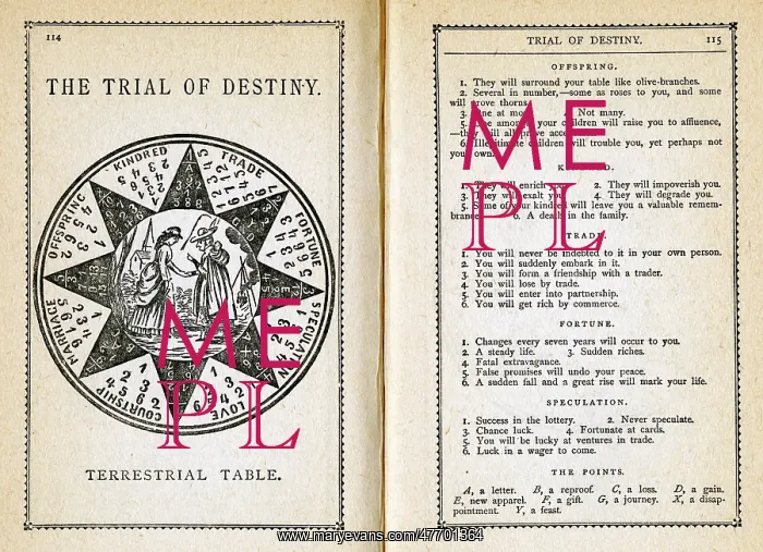 : Double-page spread from Napoleon's Book of Fate : Double-page spread from Napoleon's Book of Fate