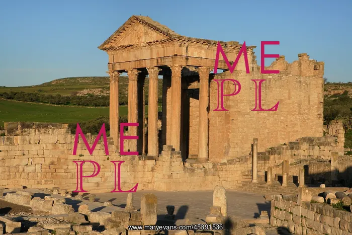 : Dougga. General view of the Roman Capitol, 2nd century : Dougga. General view of the Roman Capitol, 2nd century