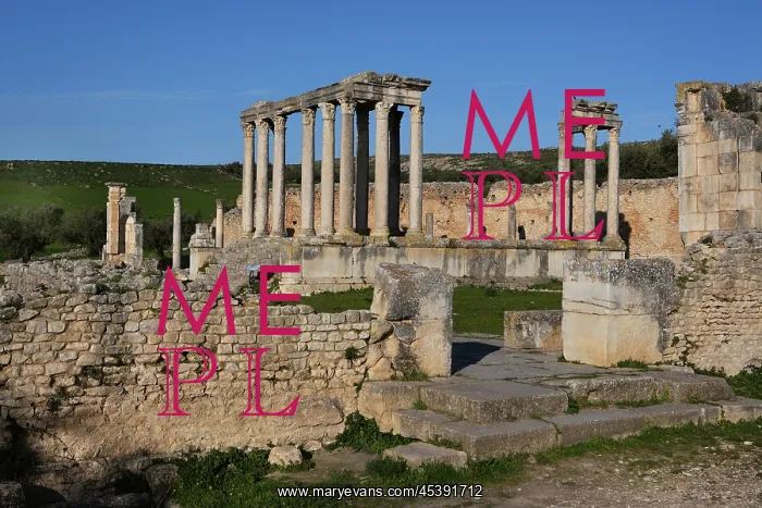 : Dougga. General view of the Temple of Juno Caelestis : Dougga. General view of the Temple of Juno Caelestis