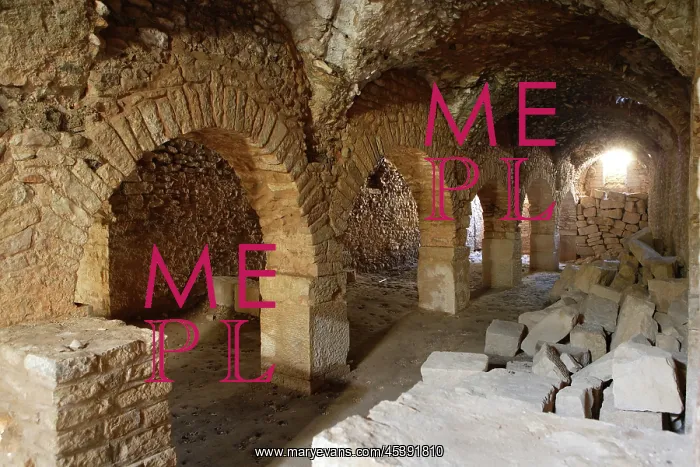 : Dougga. General view of the basement in the House of the Gorgon : Dougga. General view of the basement in the House of the Gorgon