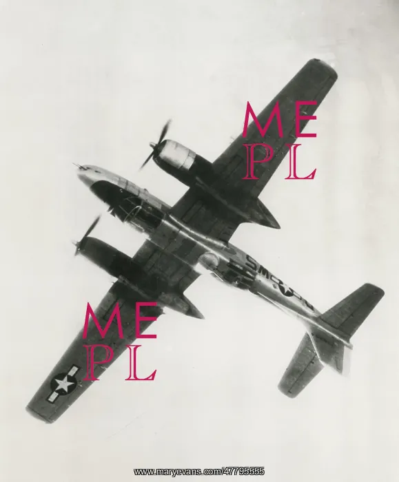 : Douglas A26 Invader, bomber flying over Germany : Douglas A26 Invader, bomber flying over Germany