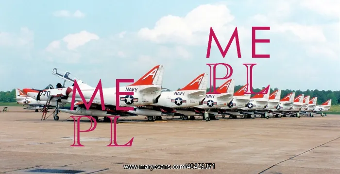  : Douglas TA-4J Skyhawk flight-line of VT-7