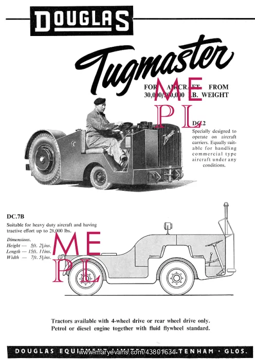 : Douglas Tugmaster - Douglas DC.7B Douglas DC2 Tugs : Douglas Tugmaster - Douglas DC.7B Douglas DC2 Tugs