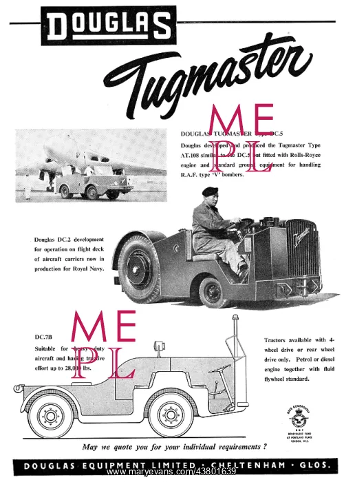 : Douglas Tugmaster - Douglas DC.7B Douglas DC2 Tugs : Douglas Tugmaster - Douglas DC.7B Douglas DC2 Tugs