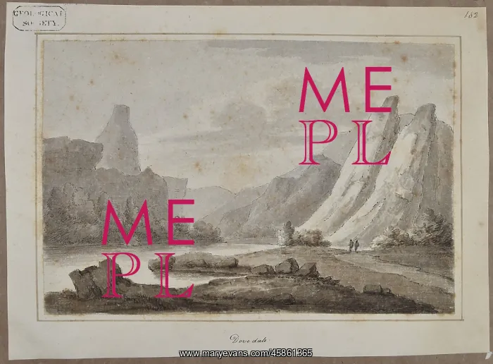 : Dovedale. Drawing, Dovedale, by unknown artist : Dovedale. Drawing, Dovedale, by unknown artist