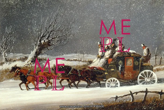 : The Dover to London Coach in a Blizzard : The Dover to London Coach in a Blizzard
