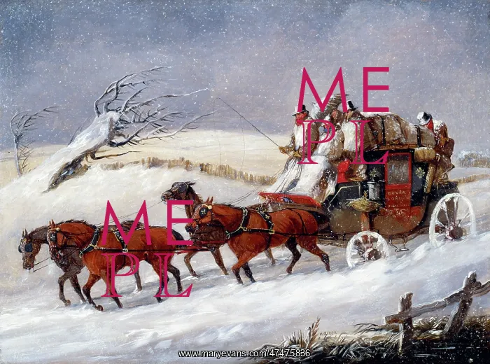 : The Dover to London Coach in Winter : The Dover to London Coach in Winter