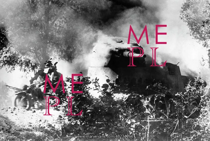 : Downed Red Army tank, 1941 : Downed Red Army tank, 1941