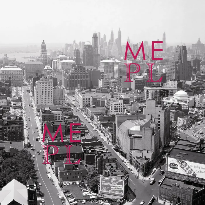 : Downtown Brooklyn with Manhattan Skyline on the : Downtown Brooklyn with Manhattan Skyline on the