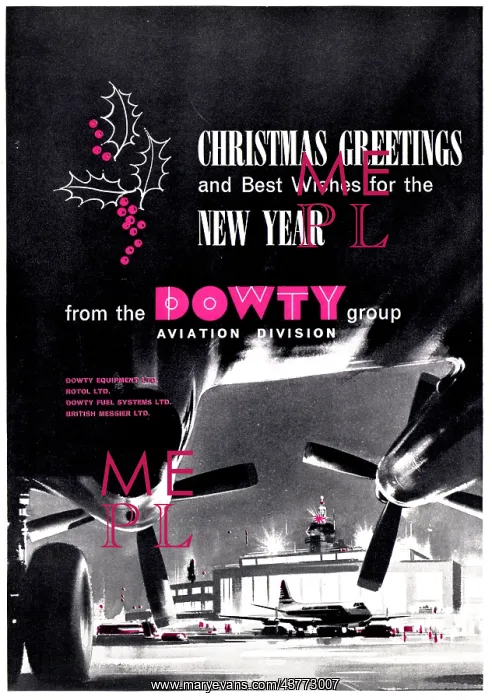 : Dowty Christmas Greetings 1959 : Dowty Christmas Greetings 1959