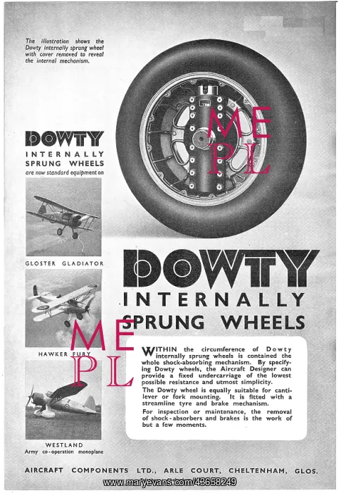 : Dowty Internally Sprung Aircraft Wheels : Dowty Internally Sprung Aircraft Wheels