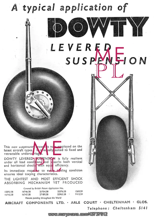 : Dowty Levered Suspension For Aircraft Undercarriages : Dowty Levered Suspension For Aircraft Undercarriages