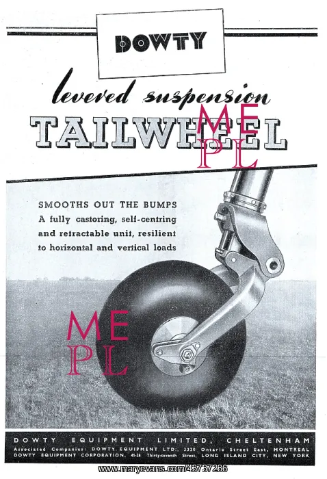 : Dowty Levered Suspension Tailwheel : Dowty Levered Suspension Tailwheel