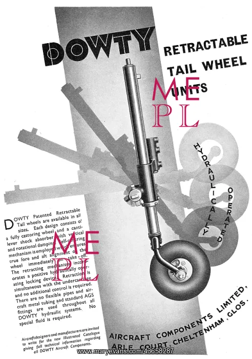 : Dowty Retractable Tail Wheel Units : Dowty Retractable Tail Wheel Units
