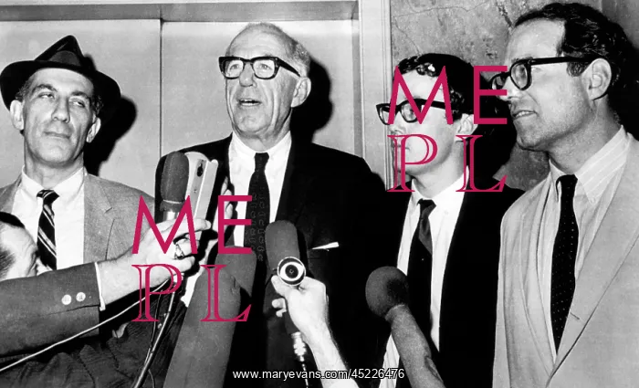 : Dr. Benjamin Spock (second from left), American ? : Dr. Benjamin Spock (second from left), American ?