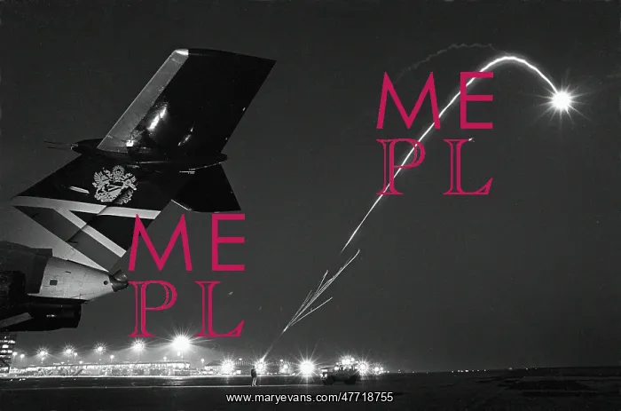 : Dr C. Thomas frightens birds with flare, Manchester Airport : Dr C. Thomas frightens birds with flare, Manchester Airport