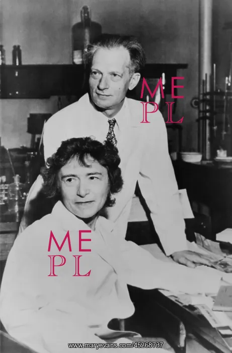 : Dr. Carl Cori and Dr. Gerty Cori in their laboratory : Dr. Carl Cori and Dr. Gerty Cori in their laboratory