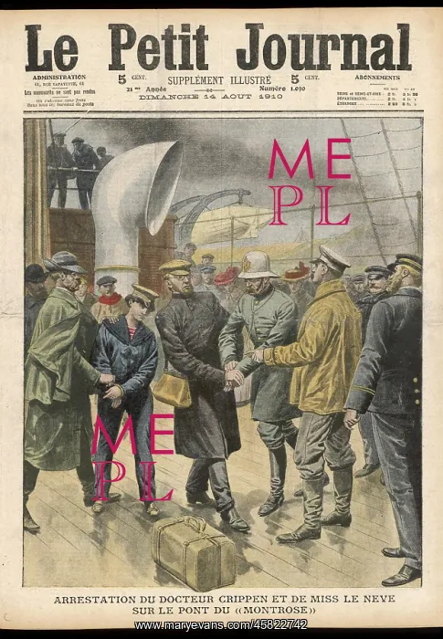 : DR CRIPPEN ARRESTED / 1910 : DR CRIPPEN ARRESTED / 1910
