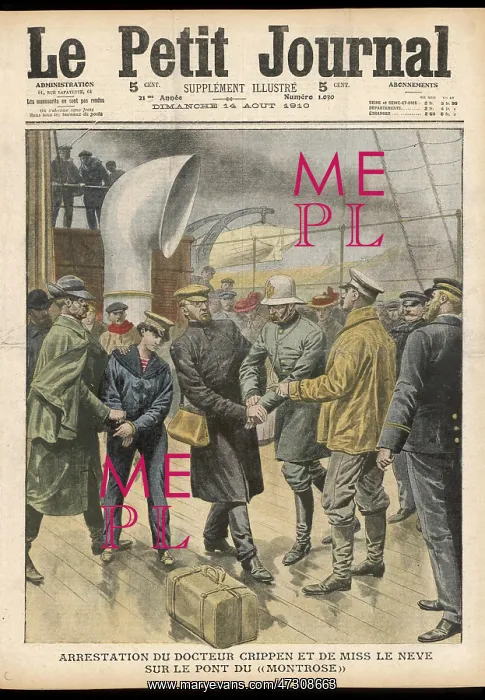 : DR CRIPPEN ARRESTED / 1910 : DR CRIPPEN ARRESTED / 1910