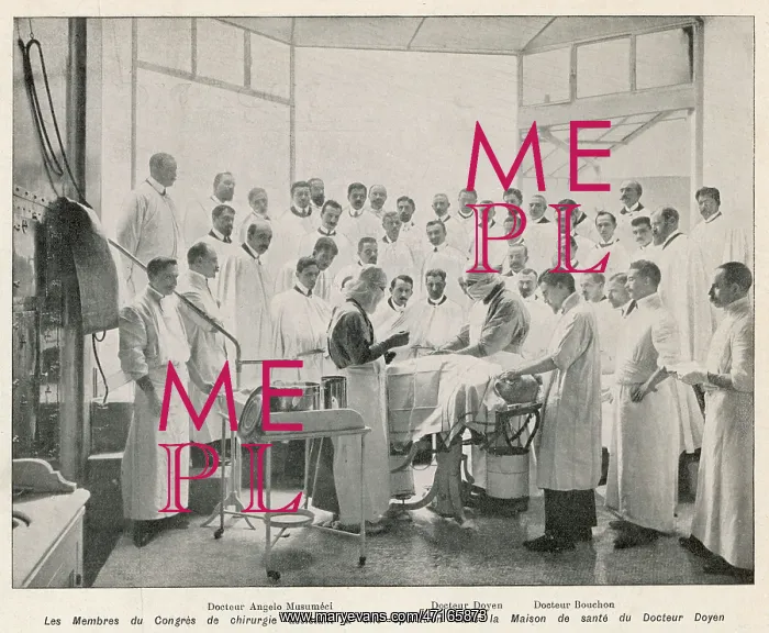 : Dr Doyen performs medical operation on a patient, 1908 : Dr Doyen performs medical operation on a patient, 1908