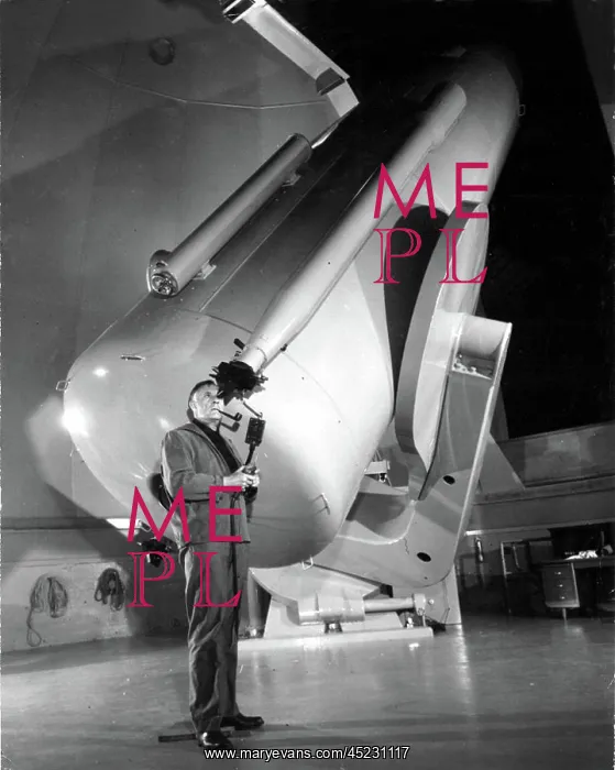 : DR. EDWIN HUBBLE, putting the unique 48-inch ? : DR. EDWIN HUBBLE, putting the unique 48-inch ?