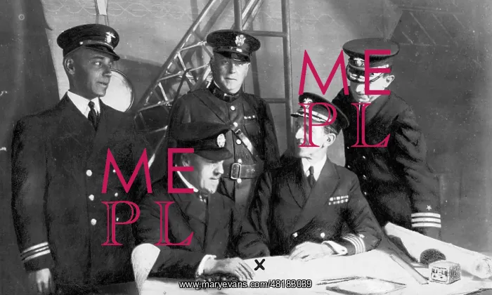 : Dr. Hugo Eckener with the American Commission of the airship : Dr. Hugo Eckener with the American Commission of the airship