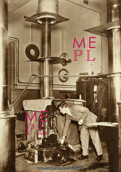 : Dr J D Cockcroft at work in Cavendish Laboratory : Dr J D Cockcroft at work in Cavendish Laboratory
