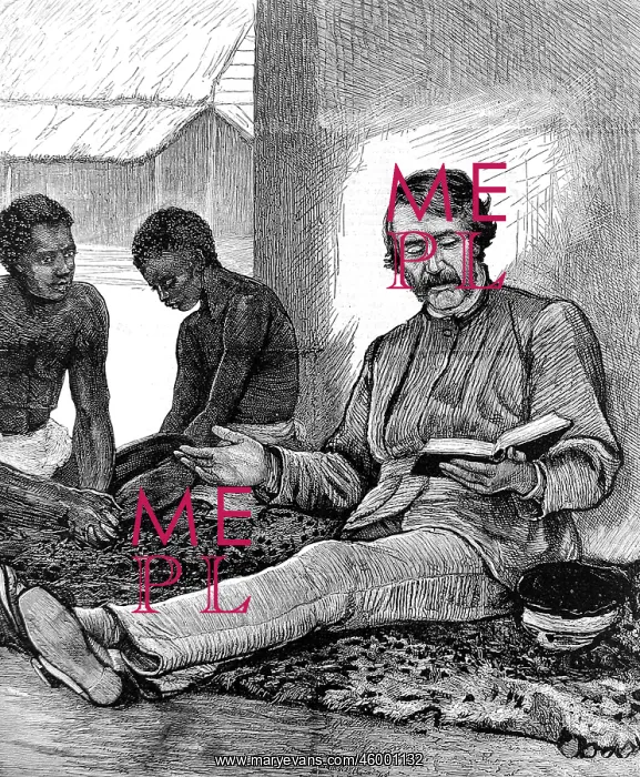 : Dr. Livingstone reading the Bible : Dr. Livingstone reading the Bible