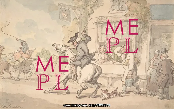 : Dr. Syntax with a Balky Horse Before an Inn, 18th?19th : Dr. Syntax with a Balky Horse Before an Inn, 18th?19th