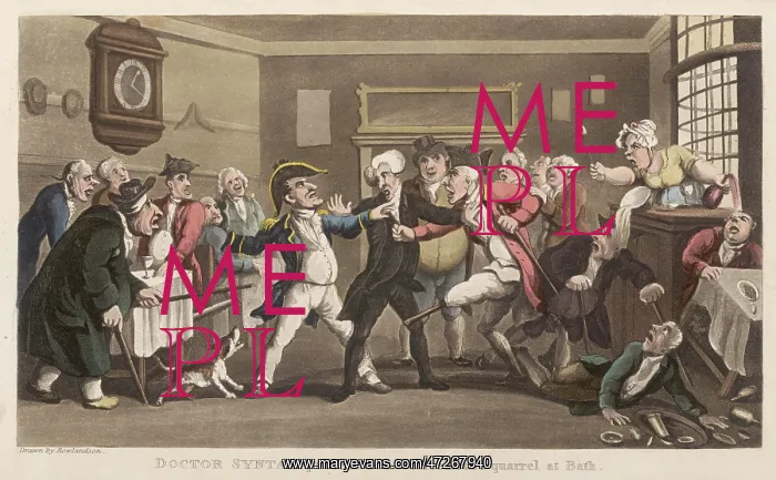 : Dr Syntax present at a coffee house quarrel at Bath : Dr Syntax present at a coffee house quarrel at Bath