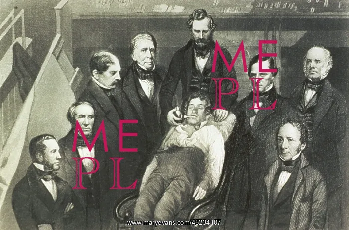 : Dr. William T.G. Morton administering ether ? : Dr. William T.G. Morton administering ether ?
