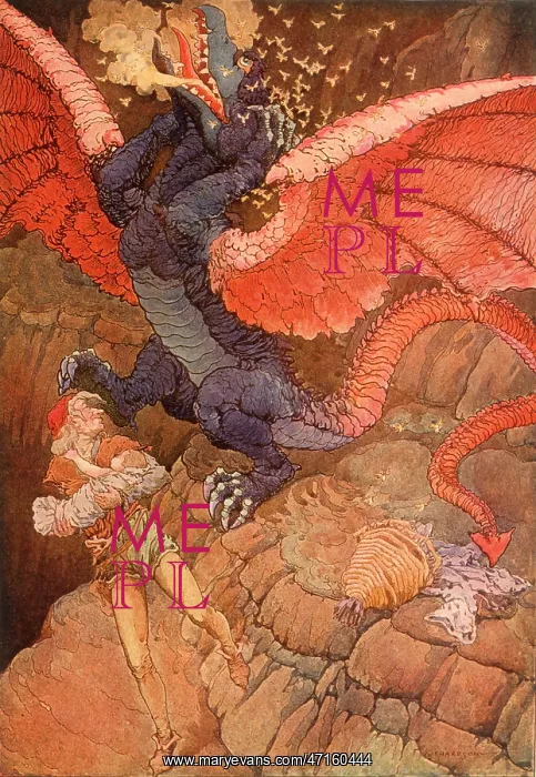 : Dragon attacked by swarm of bees : Dragon attacked by swarm of bees