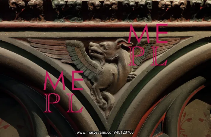 : Dragon, choir screen, Cathedrale Notre-Dame de : Dragon, choir screen, Cathedrale Notre-Dame de