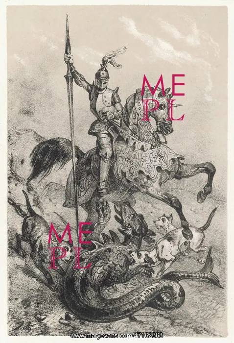 : Dragon of Rhodes slain by a knight : Dragon of Rhodes slain by a knight