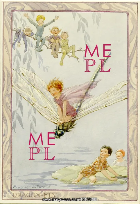 : Dragonfly - Illustration from the book The Insect Fairies'~~ : Dragonfly - Illustration from the book The Insect Fairies'~~