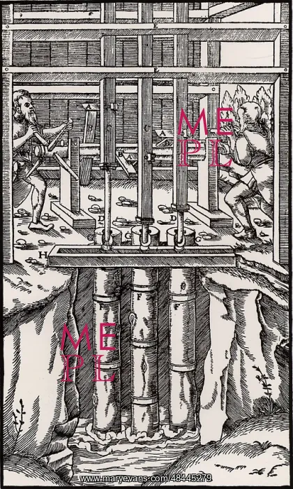 : Draining mine workings with a bank of three suction : Draining mine workings with a bank of three suction