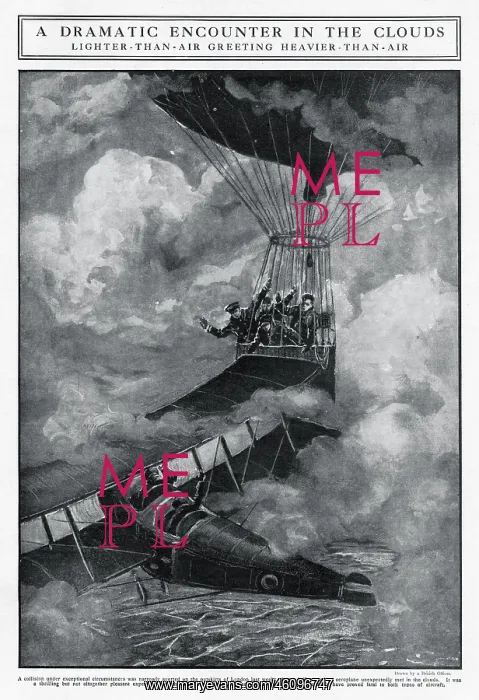 : Dramatic Encounter in the Clouds 1916 : Dramatic Encounter in the Clouds 1916