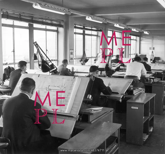 : Draughtsmen at work : Draughtsmen at work