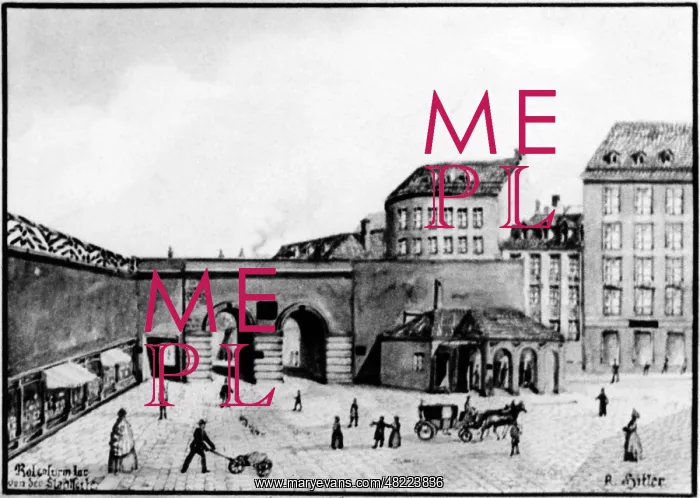 : Drawing by Adolf Hitler, 1920s : Drawing by Adolf Hitler, 1920s
