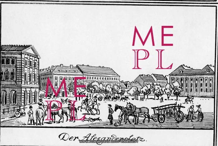 : Drawing of the Berlin Alexanderplatz, 18th century : Drawing of the Berlin Alexanderplatz, 18th century