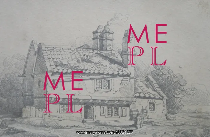 : Drawing of a cottage : Drawing of a cottage