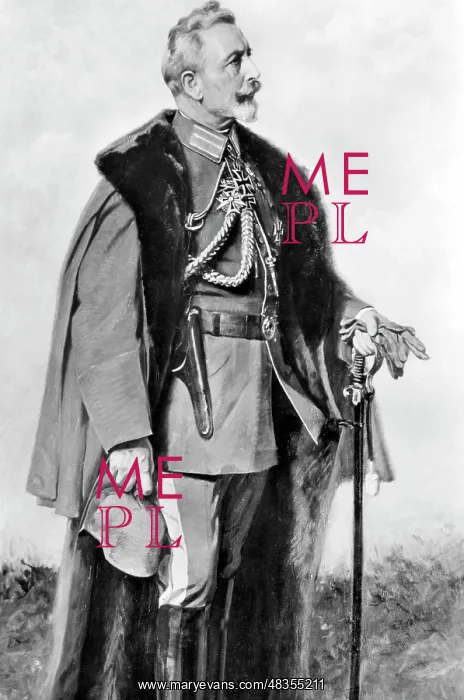 : Drawing of Emperor William II, around the 1920s : Drawing of Emperor William II, around the 1920s