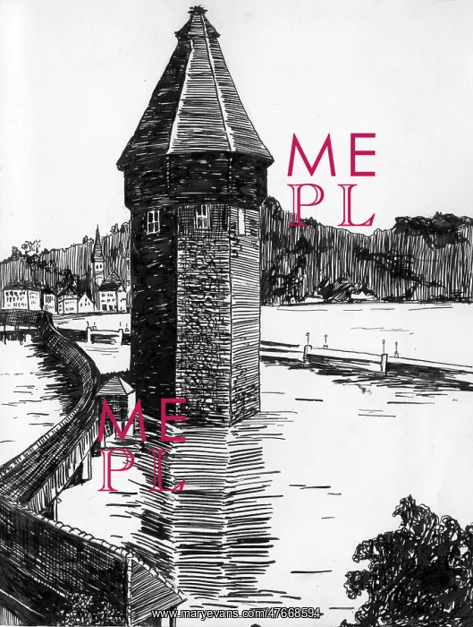 : Drawing by Harold Auerbach, Lucerne, Switzerland : Drawing by Harold Auerbach, Lucerne, Switzerland