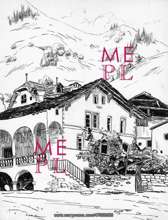 : Drawing by Harold Auerbach, Raron, Switzerland : Drawing by Harold Auerbach, Raron, Switzerland